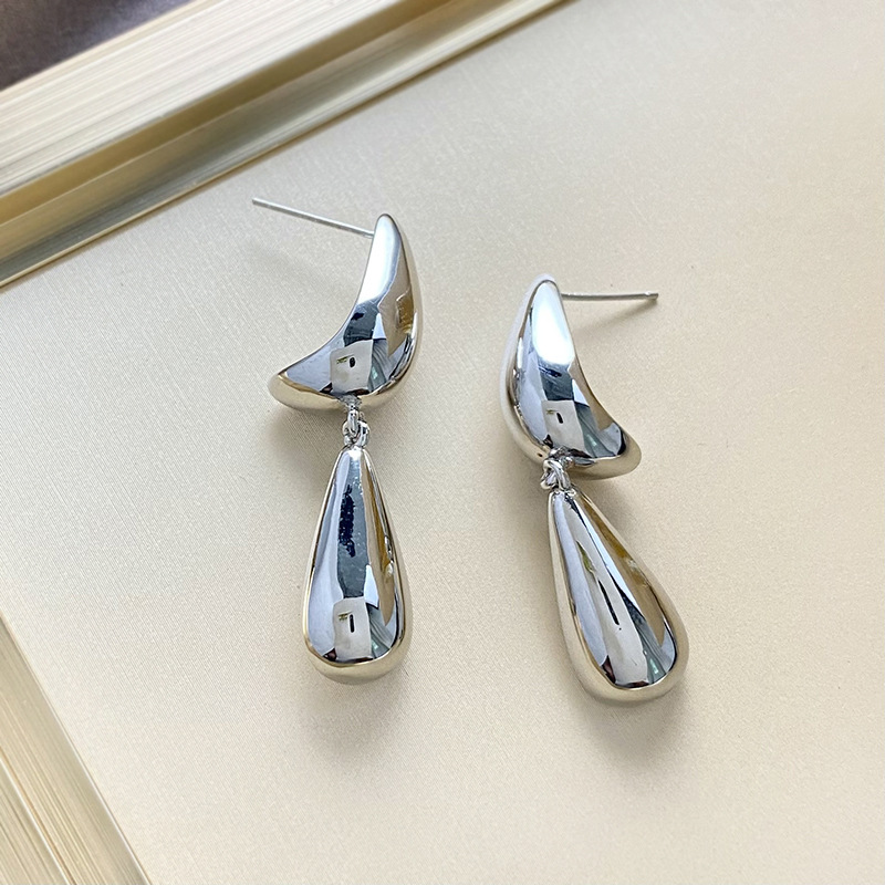 Women's Gender Plating Design 1 Pair Ig Style Simple Style Water Droplets Plating Copper Drop Earrings