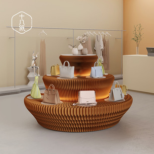 Display Rack for Paper, Decorative Storage Rack, Island Display Stand, Commercial Store Creative Exhibition Stand, Exhibition Device
