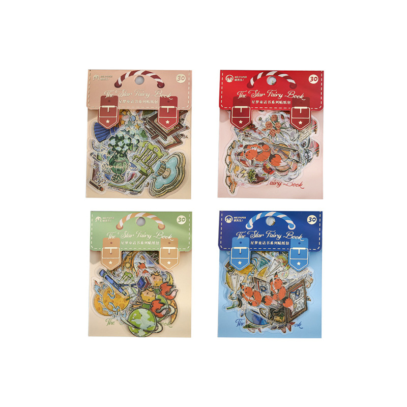 Mr. Paper Cute Rose Theme Sticker Pack Star Dream Fairy Tale Book Series Handbook Material DIY Sticker Pack
