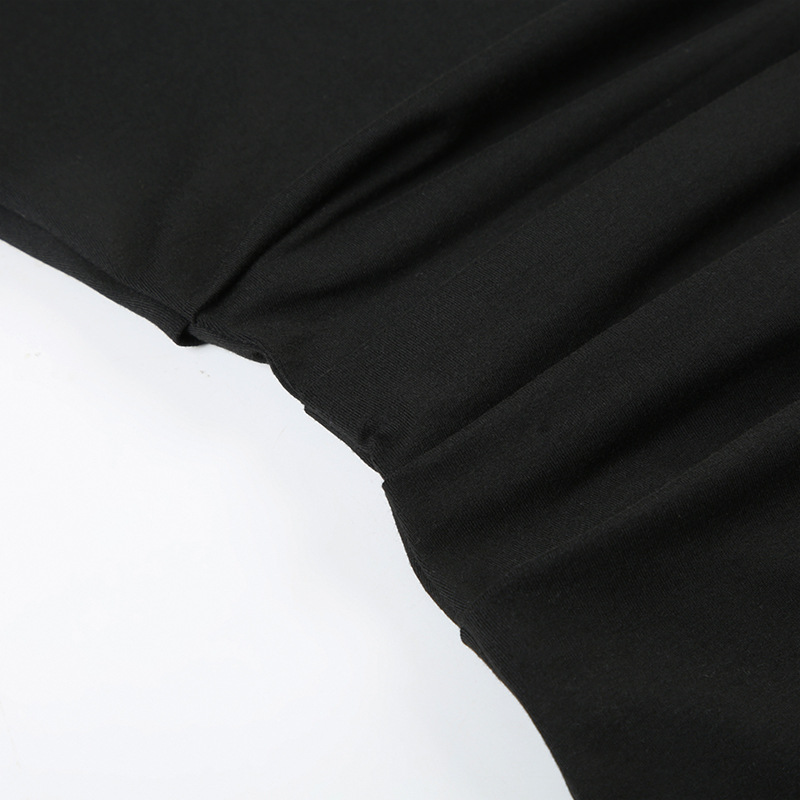 Rhinestone off Neck Elegant Pleated Waist Controlled Slimming Long Sleeve Dress Sexy off Shoulder Hip Dress