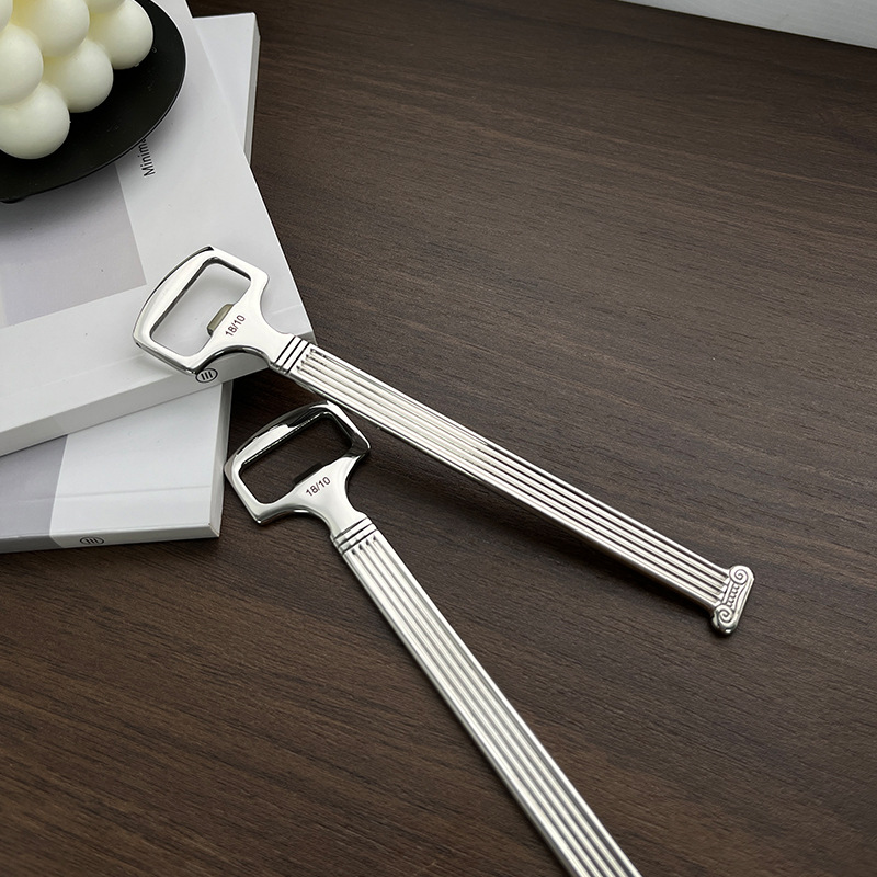 18 / 10 acero inoxidable romano abre botellas abre licores cerveza cóctel creativo casero abre botellas destornillador