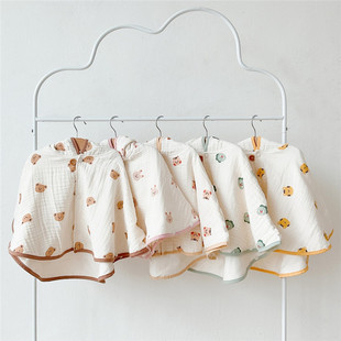 Ins South Korea Baby Cute Cloak for Boys and Girls Baby Spring and Autumn Outgoing Breathable Sunscreen All-match Cloak Hooded Air Conditioning