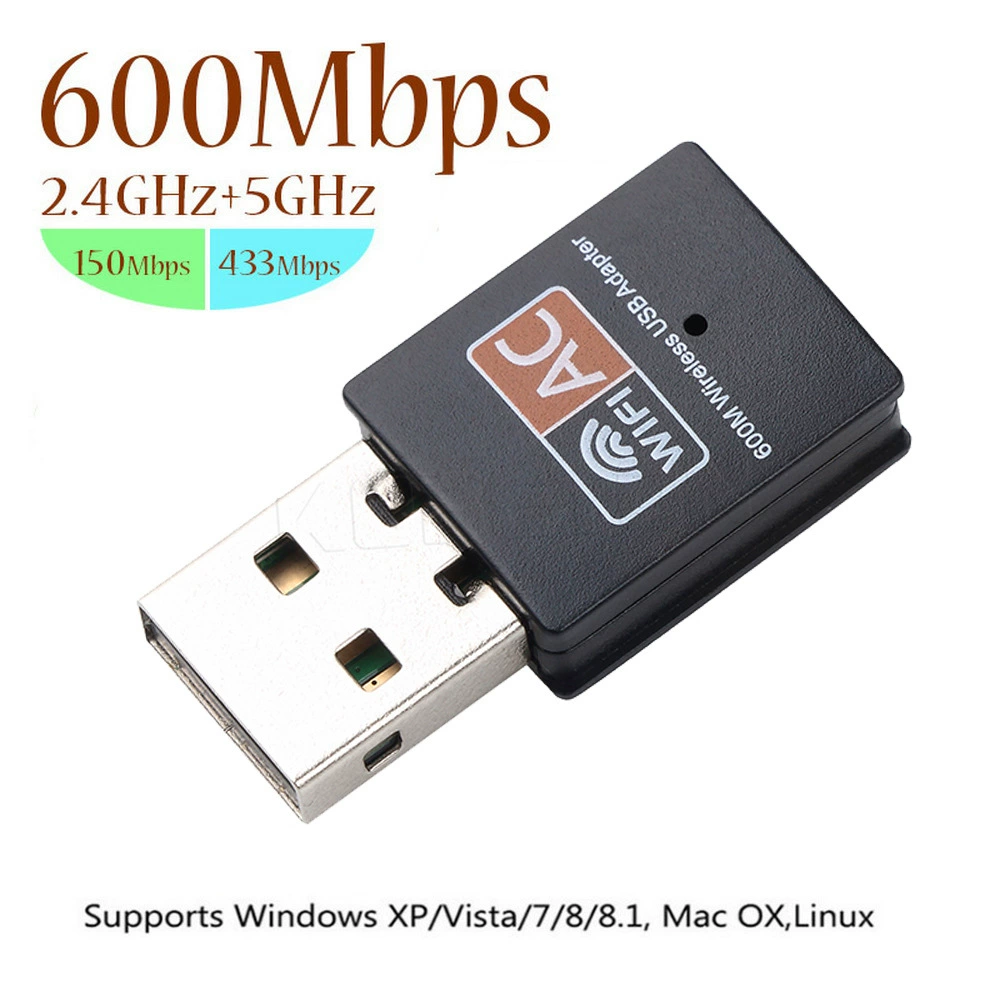 2.4G двухдиапазонный ПК беспроводной Wi-Fi приемник настольный USB сетевая карта адаптер UAC09