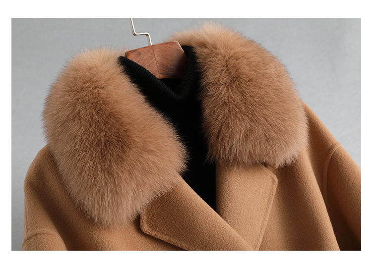 Women's Clothing Autumn And Winter New Style Fox Fur Collar Gao Rui Double Faced Cashmere Coat Women's Medium And Long Wool Double Faced Wool Coat_voghion.com