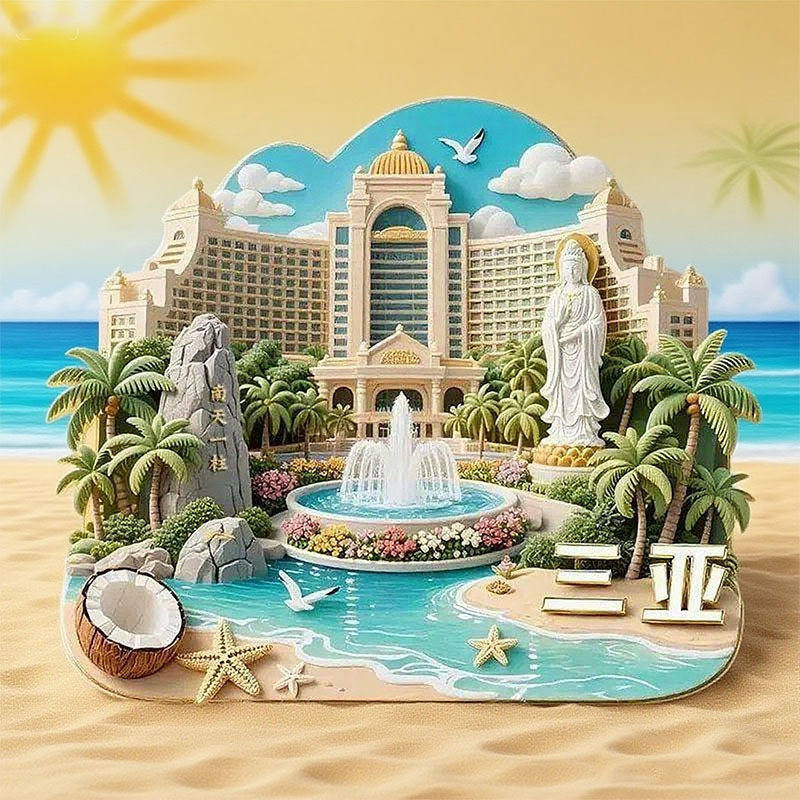 【三亚】景点合集金属立体浮雕冰箱贴装饰旅游景区纪念品文创礼物|undefined