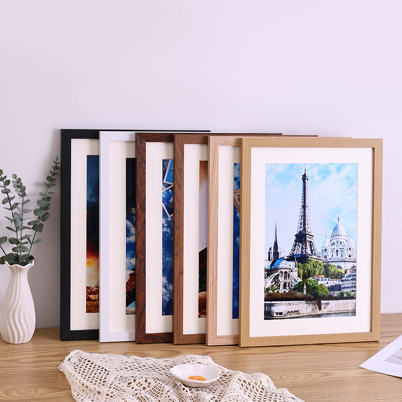 Large size wooden photo frame mounted picture frame table 4K8K hanging wall puzzle frame creative calligraphy frame photo wall wholesale