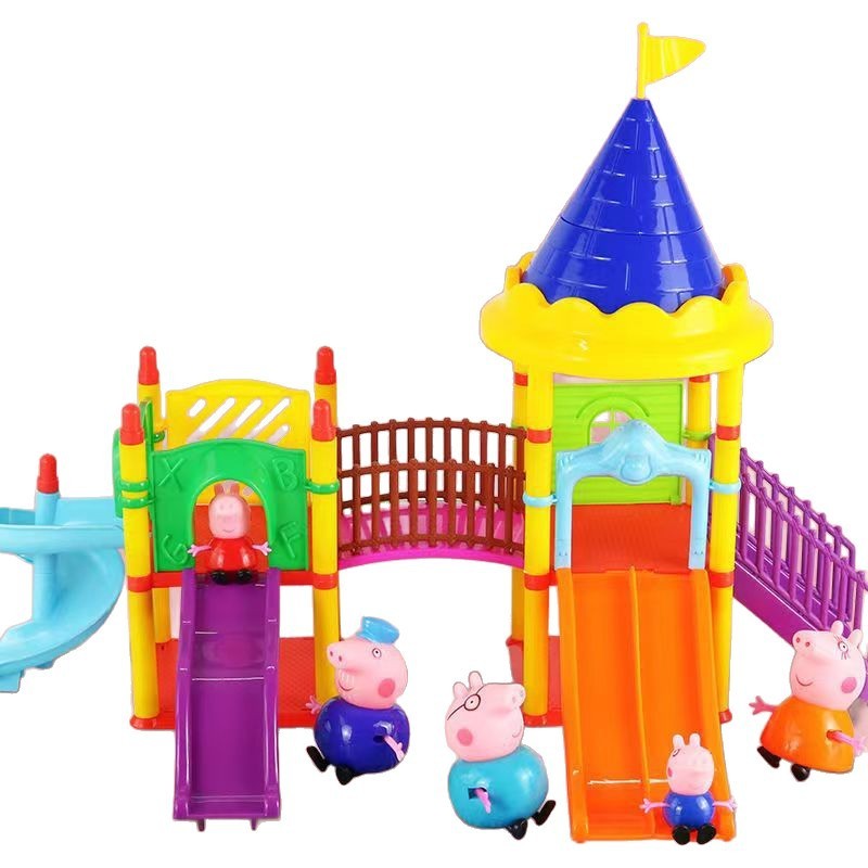 ピギー子供用ペッパピッグおもちゃごっこ遊びセット男の子と女の子ペッパピッグ家族 4 人キャラクターセット|undefined