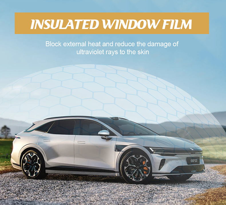 Amazon Cross-Border Best-Selling Car Heat-Insulating Solar Film High-Transparency High-Definition Explosion-Proof Heat-Insulating Film Glass Window Film