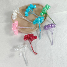 手工diy创意彩色铁丝爱心蛋糕装饰插件派对辅料配饰配件装饰