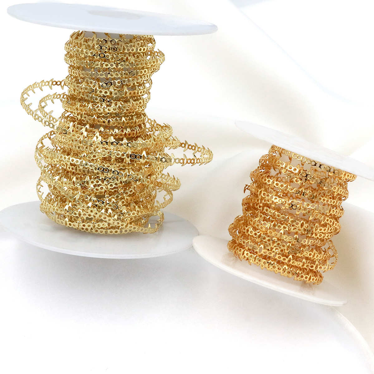 Color preserving 18K14K real gold crystal gem edging strip handmade diy pendant jade pattern hollow wire accessories