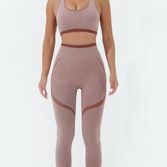 Trajes de yoga transfronterizos, trajes de entrenamiento de Pilates para mujeres, trajes de yoga apretados profesionales, trajes de fitness en línea image 2