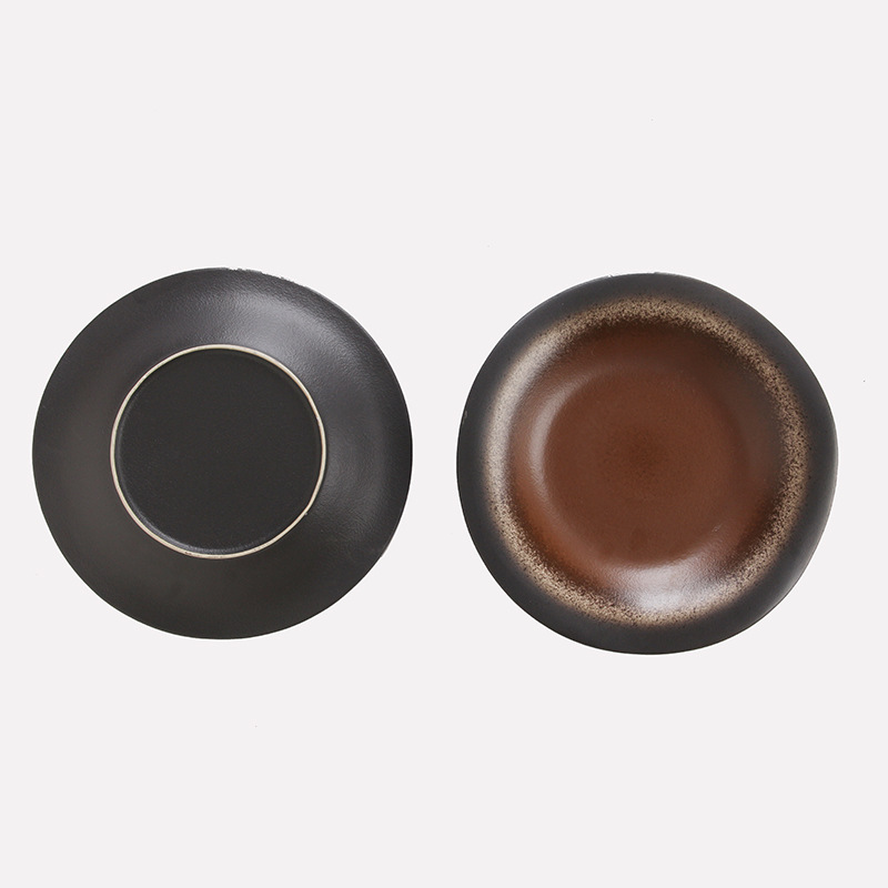 10.5-inch creativo vintage encaje en forma de plato de cerámica plato de cena Hotel hogar occidental plato de carne plato de pescado plato de fruta