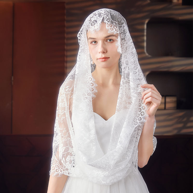 white lace scarf