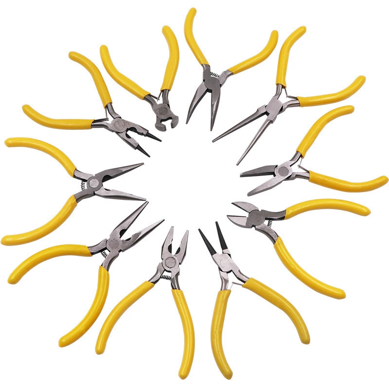 Маленькие плоскогубцы 5-дюймовые мини-плоскогубцы Плоскогубцы с острым носом Плоскогубцы для верхней резки Многофункциональные плоскогубцы с плоским горлом Плоскогубцы с круглым носом D Ювелирные изделия из бисера Плоскогубцы ручной работы