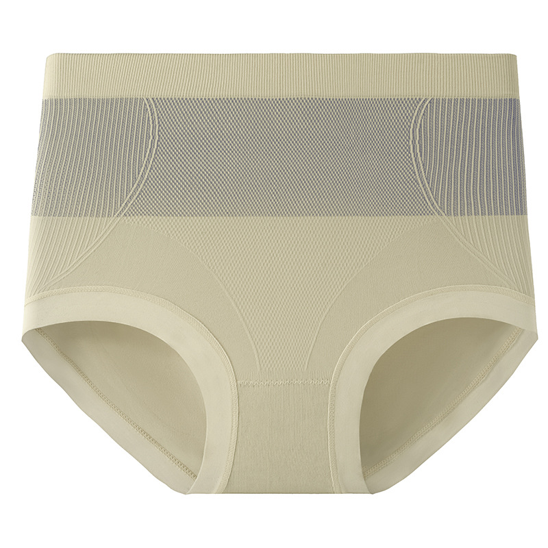 Ropa interior suave y agradable para la piel con abdomen de cintura alta para mujer 9A antibacteriano 100% entrepierna de algodón puro que absorbe la humedad, transpirable, ropa interior de mujer de alta elasticidad