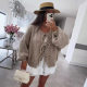 Crewneck Lace-up Knitted Cardigan Jacket 2025 European and American Cross-border Autumn and Winter New Solid Color Commuter Simple Sweater for Women