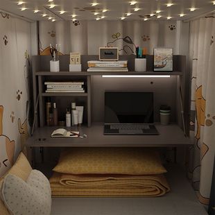 Bed Laptop Table, College Dormitory Artifact, Dormitory Bunk Desk, Suspended Foldable Lazy Table