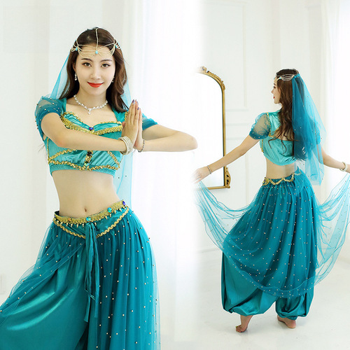 Anime costume Latin cosplay Jasmine Princess set Halloween cosplay clothing adult belly dance performance clothes 