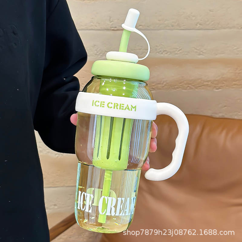インターネットセレブベリーカップ大容量高価値ハンドルカップ夏アイスバーカッププラスチックストローカップ2025新モデル|undefined