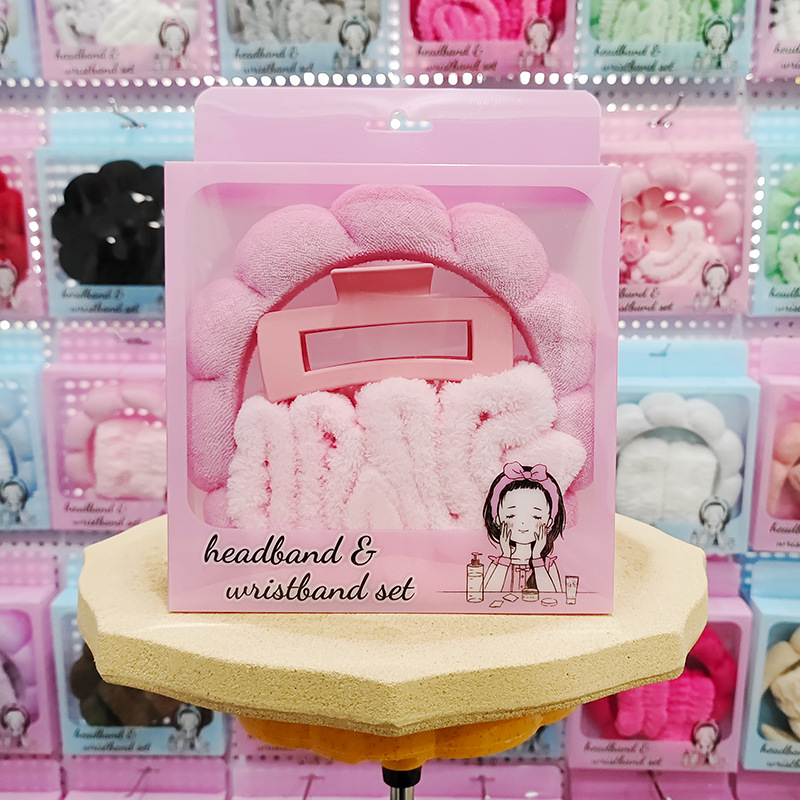 Nueva esponja de lavado de cara de Amazon, diadema de nubes, maquillaje de belleza, diadema de todo fósforo, diadema, horquilla, juego de caja de regalo