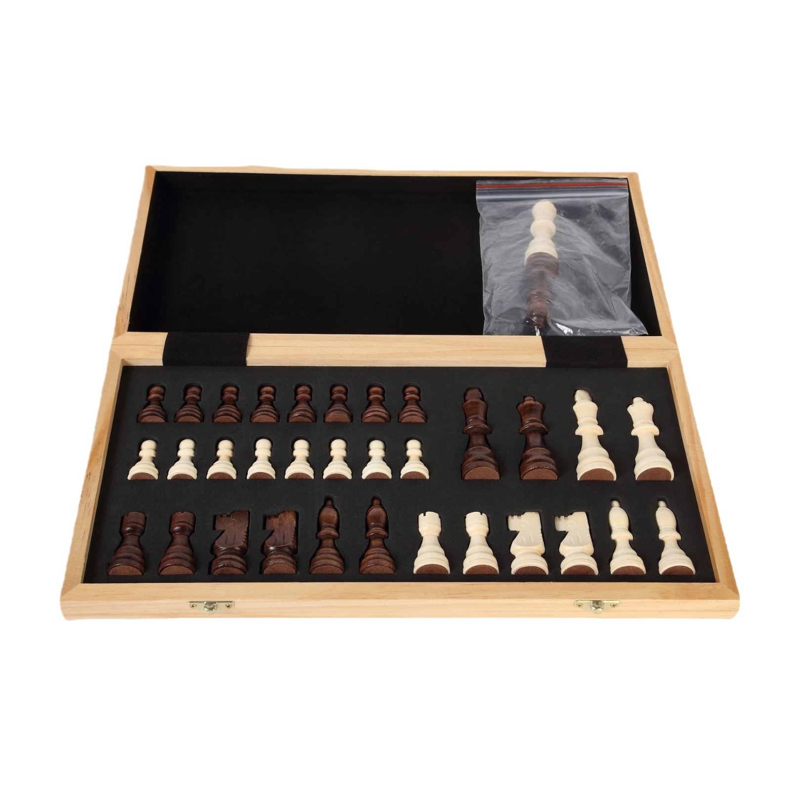 Tablero de ajedrez magnético de madera transfronterizo tablero de ajedrez plegable juego de ajedrez de inteligencia infantil damas occidentales backgammon