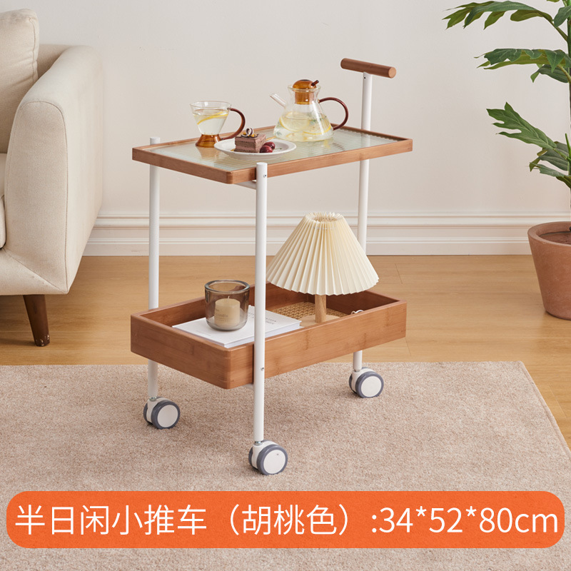 Portátil sofá lateral varios Internet celebridad carro pequeña mesa de café ins estilo balcón té haciendo ratán almacenamiento rack Nuevo