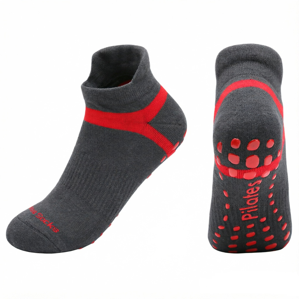 [Artículo de alta demanda] Calcetines de yoga antideslizantes para entrenamiento de Pilates en estudio profesional, de tela de rizo peinado, para hombres y mujeres image 12