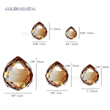 水晶灯饰球金香槟 15.20.25.30.40mm球 珠帘配件香槟色水晶球吊坠