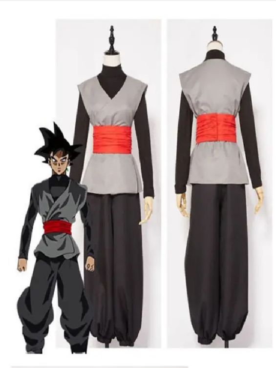 批发龙珠超扎马斯cosplay服装 日系动漫服万圣节演出服黑悟空套装