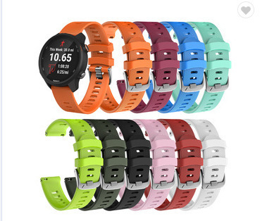 Suitable for Jiaming Garmin Forerunner 245M /245 Silicone Strap Stainless Steel Buckle