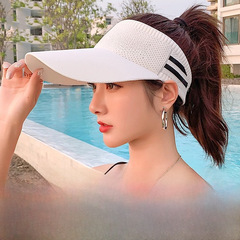 Women's Spring Summer Korean Style Fashion Vlogger Breathable Sun Hat Extended Brim Capless Baseball Cap Ins Bucket Hat