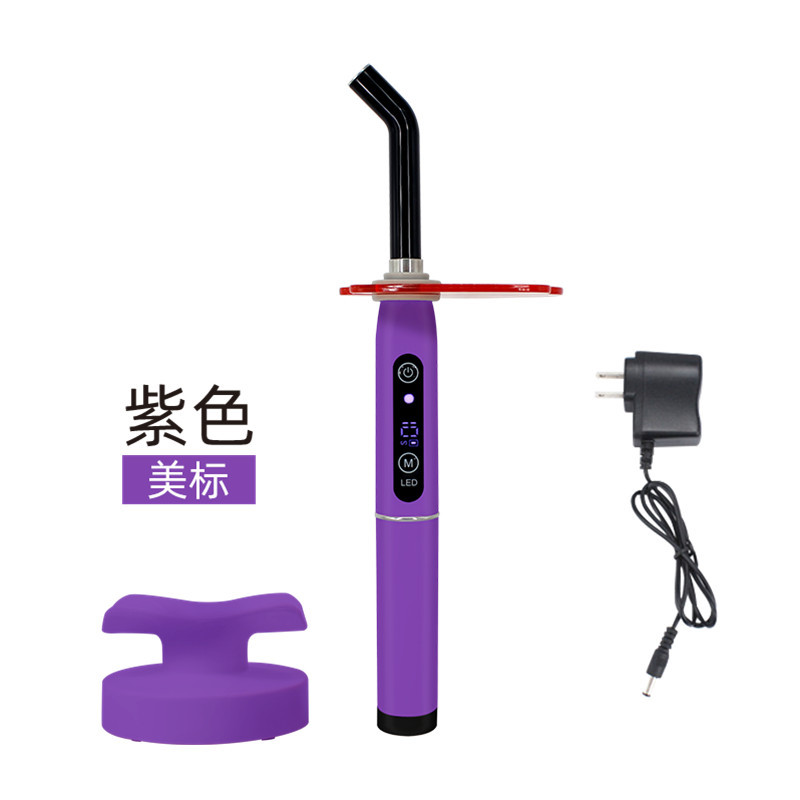 Máquina de fotocurado dental, máquina de curado de resina fotosensible LED oral, lámpara de fotocurado de alta potencia de doble uso enchufable y con luz de color.