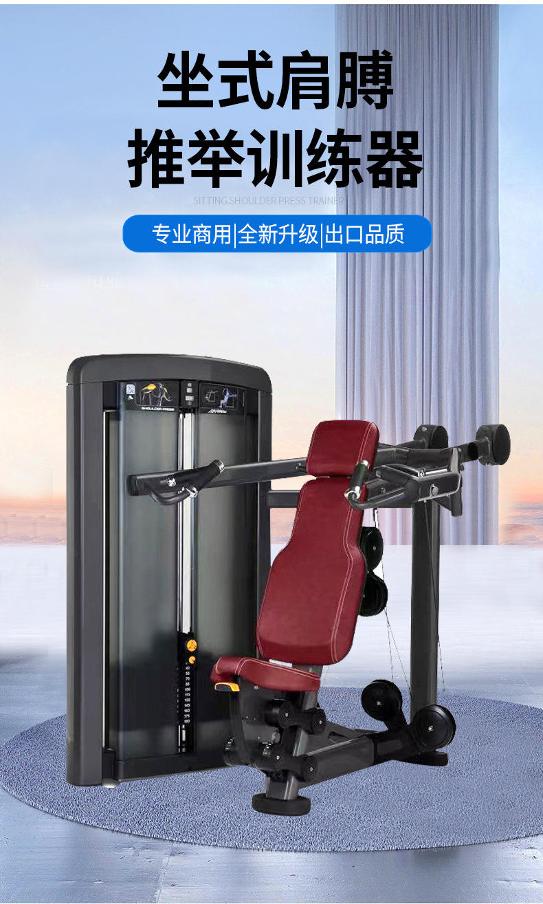 L1006坐式肩膊推举训练器健身房运动肩部训练器商用坐式力量器械-阿里巴巴