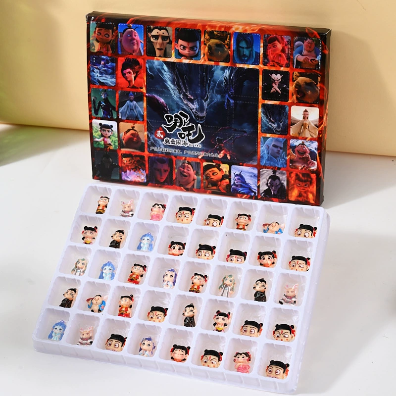 Blind Box Gift Box (Nezha) 40-Slot Resin Figures, Assorted Peripheral School Stall Toys