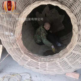 原生态工艺条编酒海匠心定制藤编酒海图片  储酒大酒海