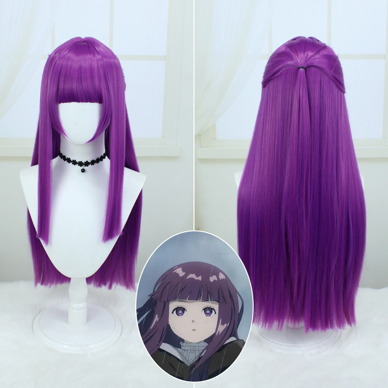 新しい葬儀のフリリアンフェレン cos ウィッグ模擬頭皮トップロングヘア偽毛ヘッドギア卸売|undefined