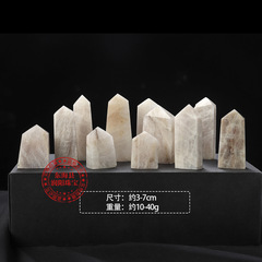 Natural Crystal Moonstone Faceted Column Polished Gem Blue Moonstone Sheet Column Crystal Ornament Home Decor Gift