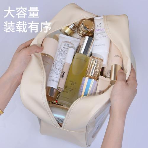 PU letter cosmetic bag large capacity high-looking travel portable cosmetic storage bag cosmetic bag wholesale