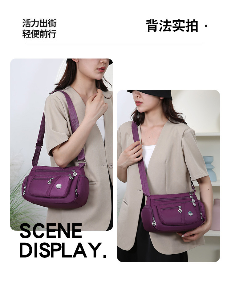 A new popular women's crossbody bag with multiple layers made of Oxford fabric, fashionable, casual and trendy. It's a single-shoulder bag for middle-aged and elderly mothers undefined