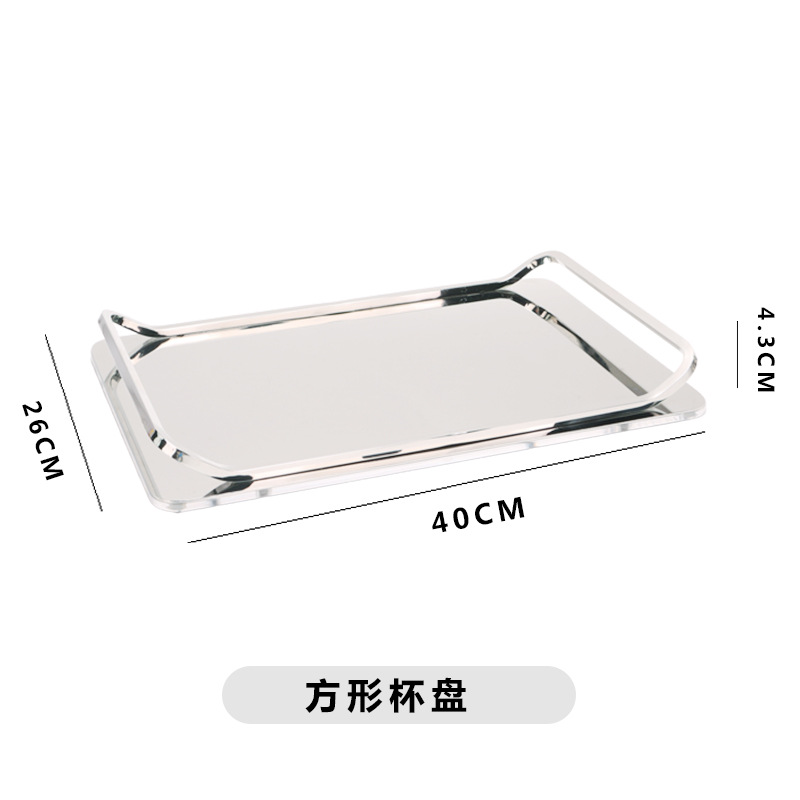 Nuevo diseño de KTV de acero inoxidable fino, barra de bar, juego completo de platos de frutas, decoración de escritorio de lujo ligero especial