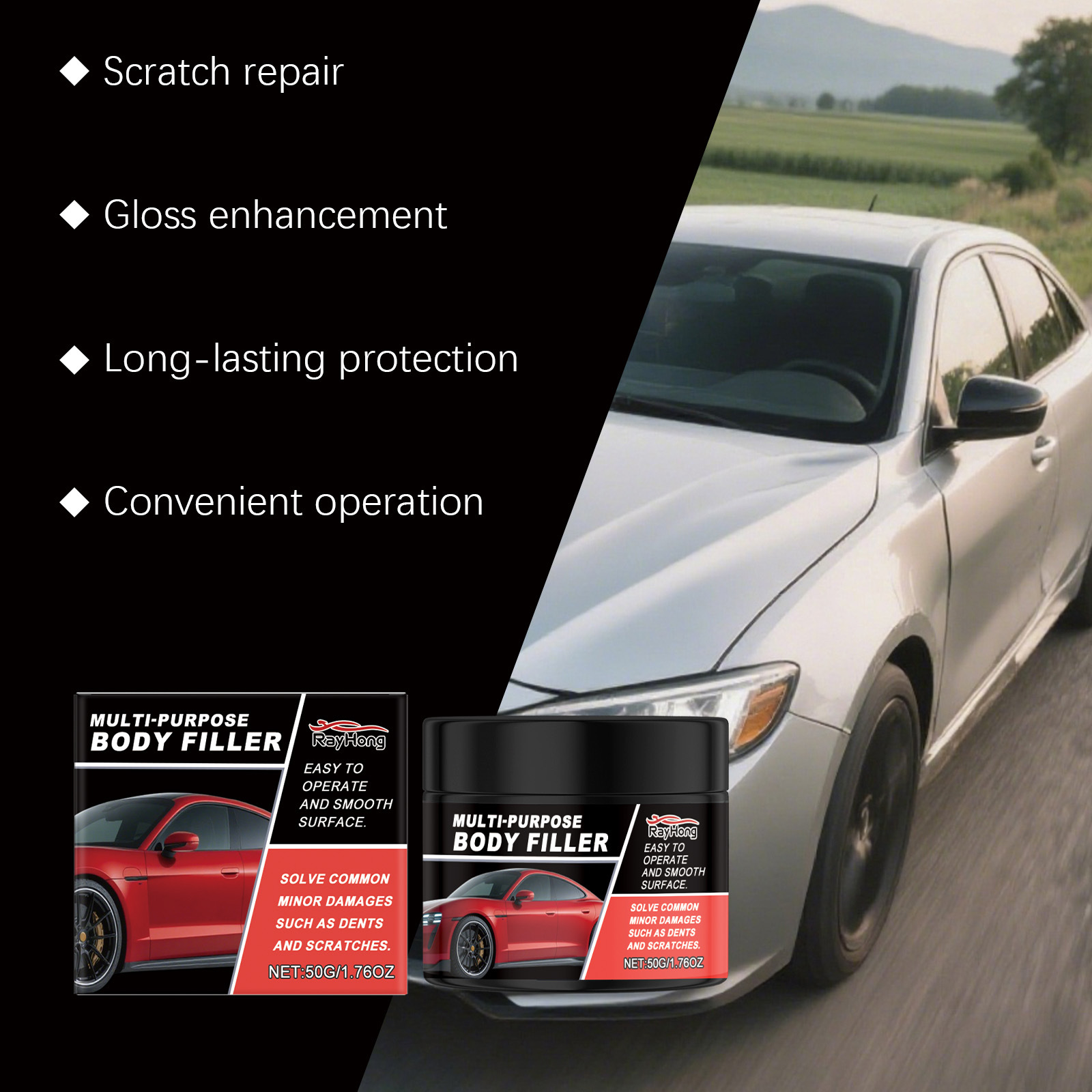 Rayhong Car Scratch Care Wax DIY Car Paint Fine Scratch Removal Polishing Paint Care Scratch Wax