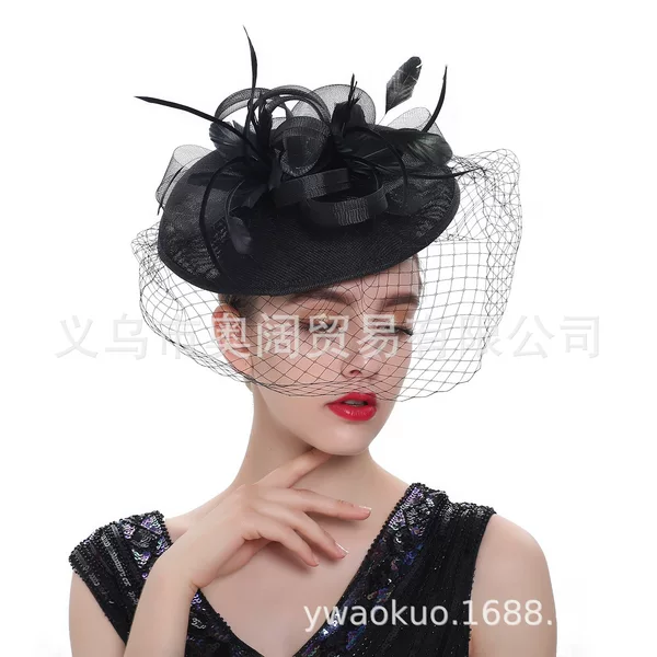 Cross-Border Amazon Hot-Selling Exaggerated Head Flower European and American Retro Bridal Headwear Banquet Prom Party Hat Hair Accessories