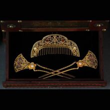 原创唐风发梳唐朝仕女图发饰复古宫廷首饰发簪汉服配饰唐风仕女