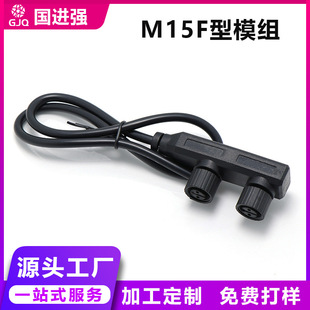 Processing M15F Module Socket Waterproof Connector One to Two Male with Wire Aviation Plug Waterproof Connector