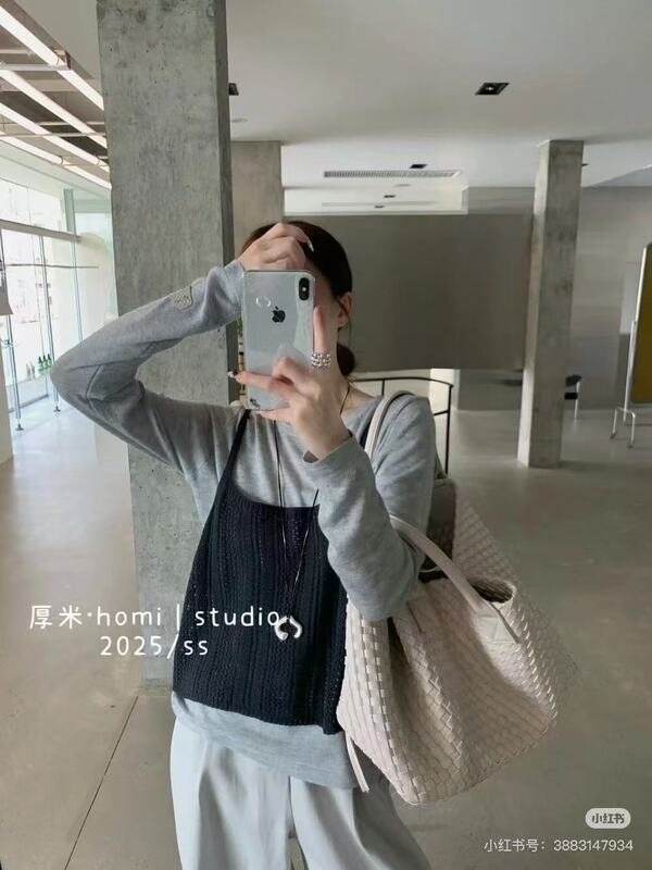 日韩系复古软糯混羊绒针织衫女秋百搭叠穿吊带背心打底两件套上衣|undefined