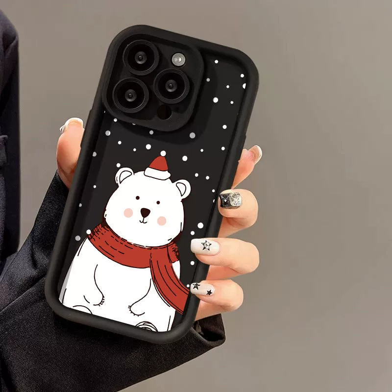 Apple, совместимый с iPhone16, матовый чехол для телефона с маленькими медвежатами, 16promax, 15