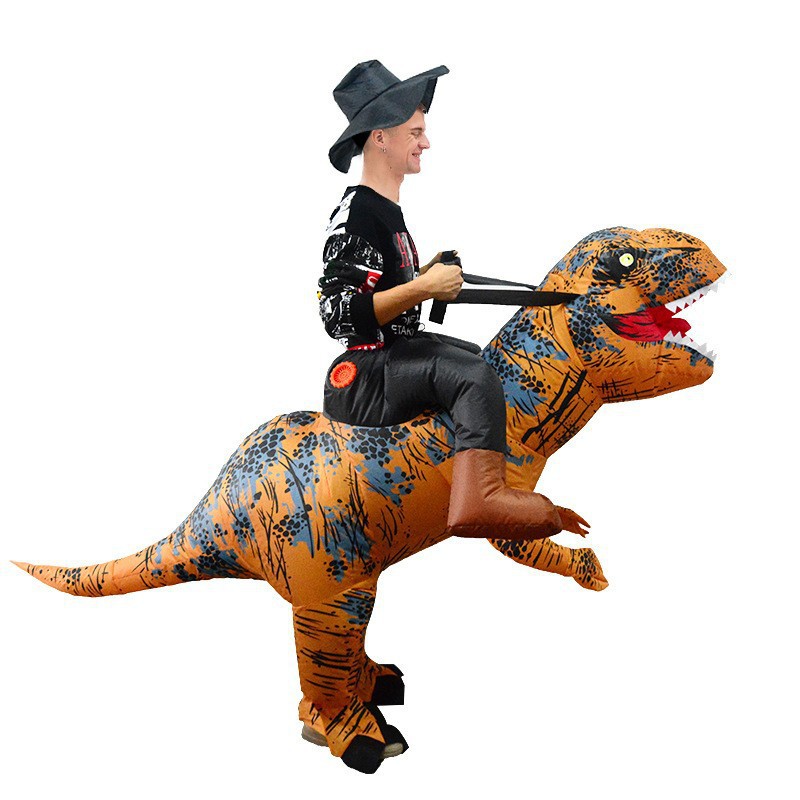 Disfraces inflables de Halloween trajes transfronterizos para niños trajes inflables de Tiranosaurus trajes de dinosaurios para adultos