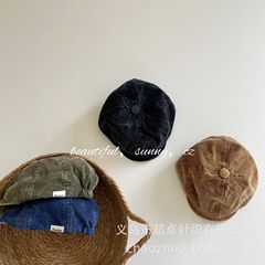 妥妥的秋冬范儿灯芯绒显白显瘦气质有个性成人儿童八角帽