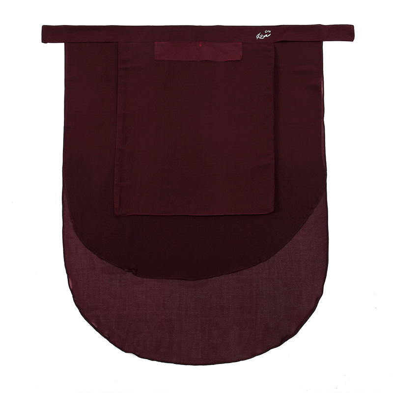 MH043 Chiffon Solid Color Hijab with Niqab9