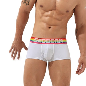 Men's Rainbow Fashion Comfort Stretch Pure Color Briefs